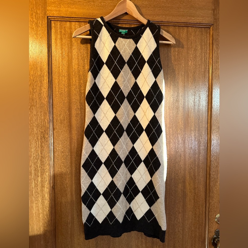 United Colors of Benetton argyle sweater sheath dress